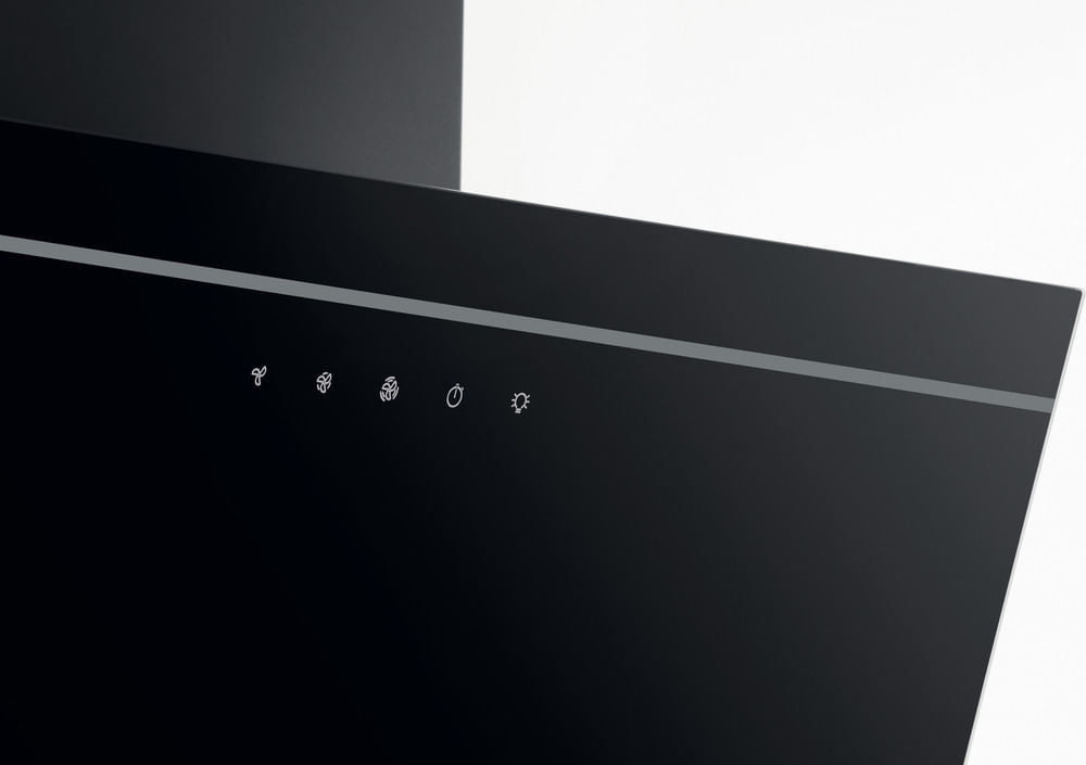 Whirlpool AKR 62F LT K Montée au mur Noir 650 m³/h