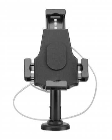 Manhattan Support de bureau pour iPad et tablettes, verrouillable, montage mural possible, antivol, pour tablettes 7,9" à 10,5", rotation 360°, inclinaison ±70°, pivot 330°, noir - vue 3