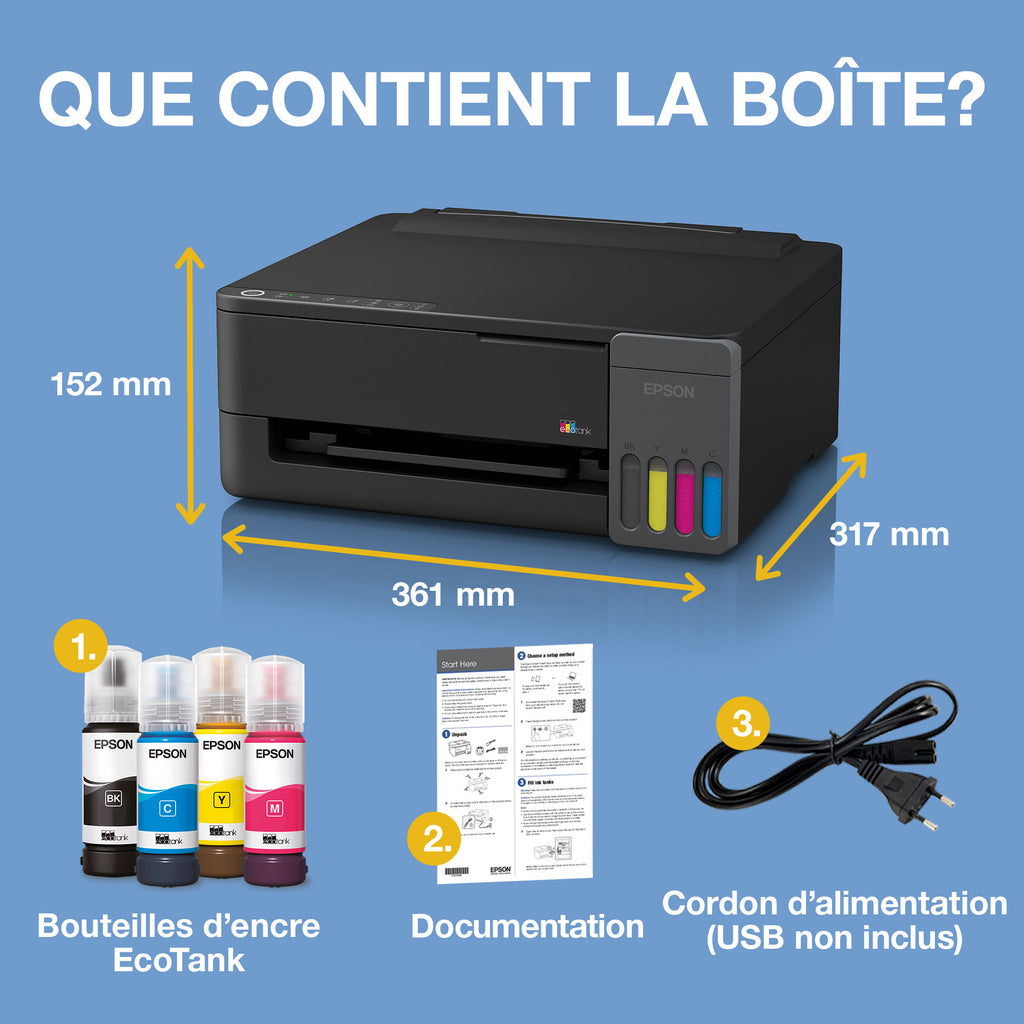 Epson EcoTank ET-1910 Jet d'encre A4 5760 x 1440 DPI Wifi - vue 6