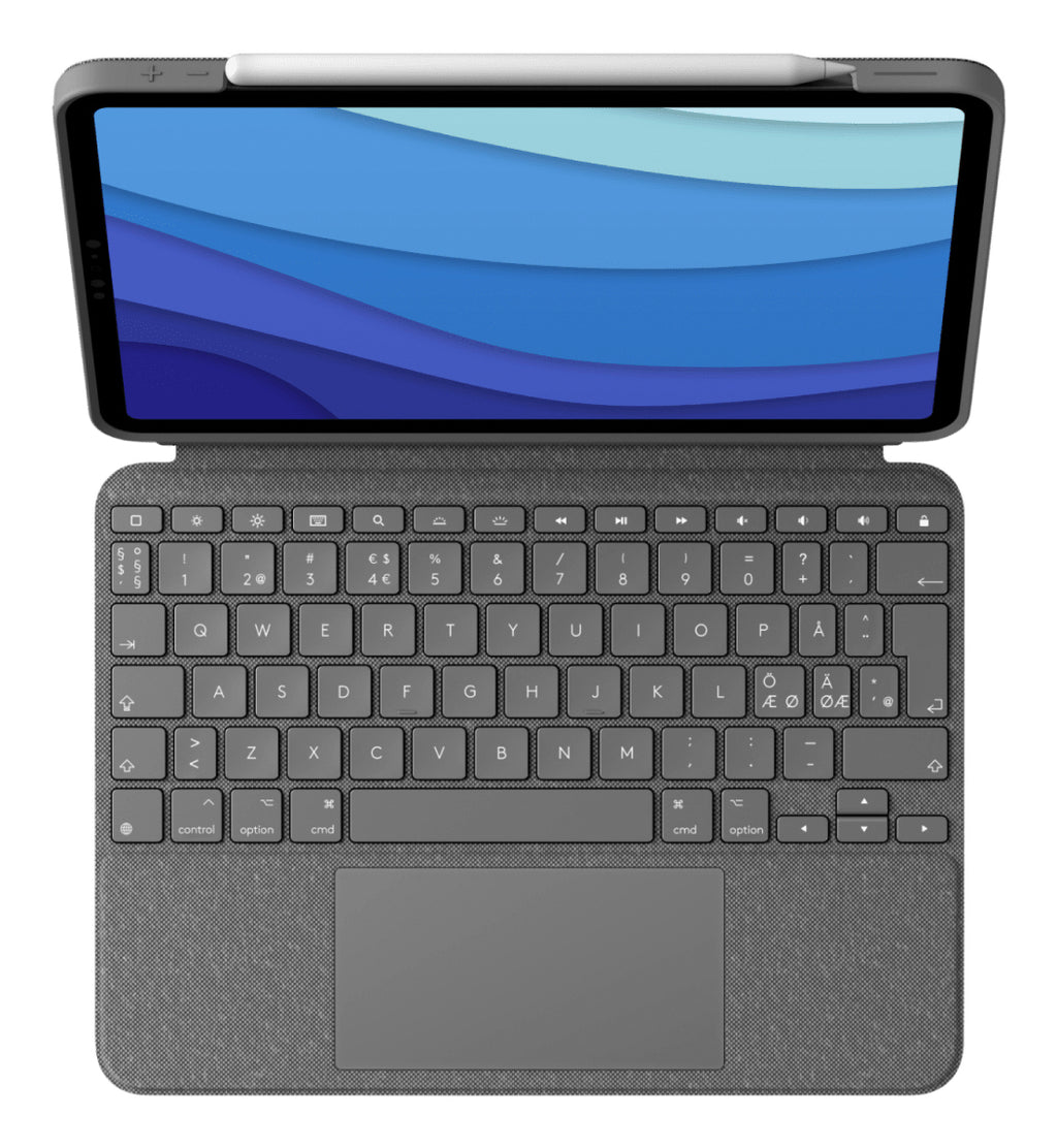 Logitech Combo Touch Clavier et Étui Folio pour iPad Pro 11 pouces (1ère, 2ème et 3ème génération), Disposition Nordique