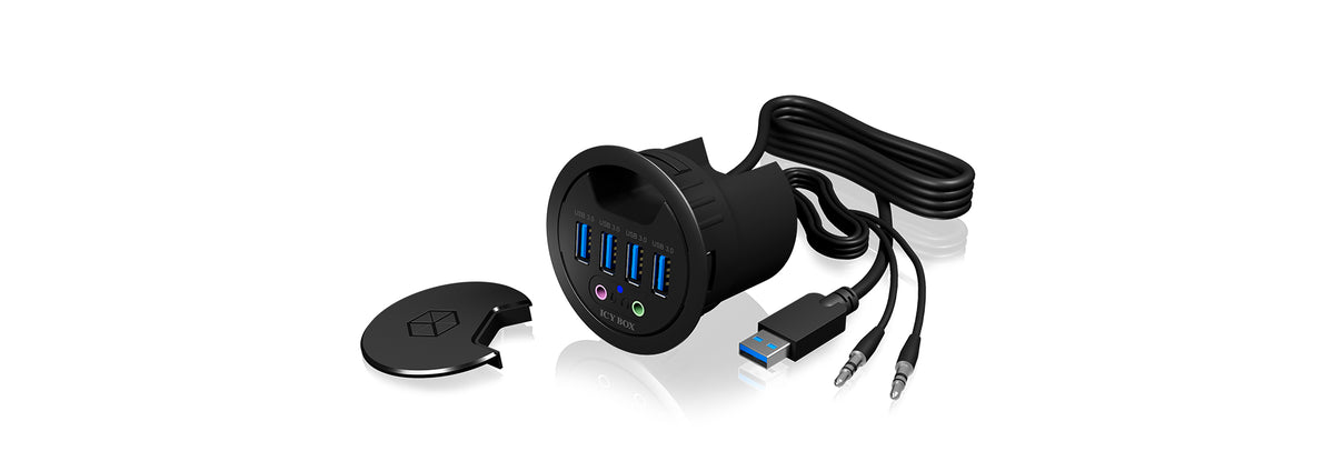 Hub d'alimentation IB-HUB1403A, Noir