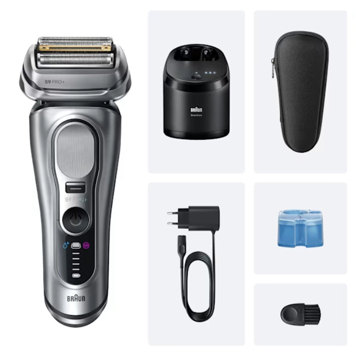 Braun Series 9 Pro+ 9667CC Rasoir à Grille et Tondeuse, Argent