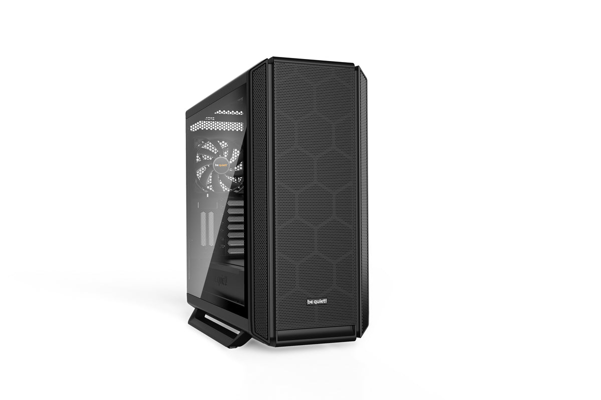 be quiet! Silent Base 802 Noir | Boîtier PC ARGB vitré, Mini ITX / Micro ATX / ATX / E-ATX, 3 ventilateurs Pure Wings 14
