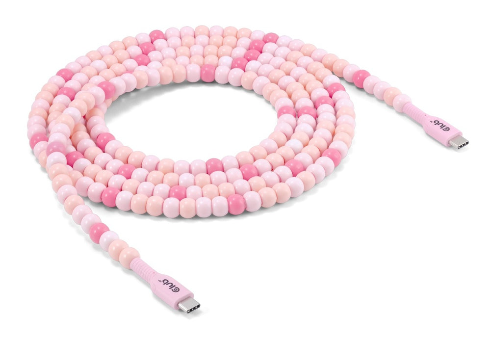 CLUB3D CAC-3010 Câble USB-C vers USB-C, 2 m, 60 W, 0,48 Gbit/s, Rose