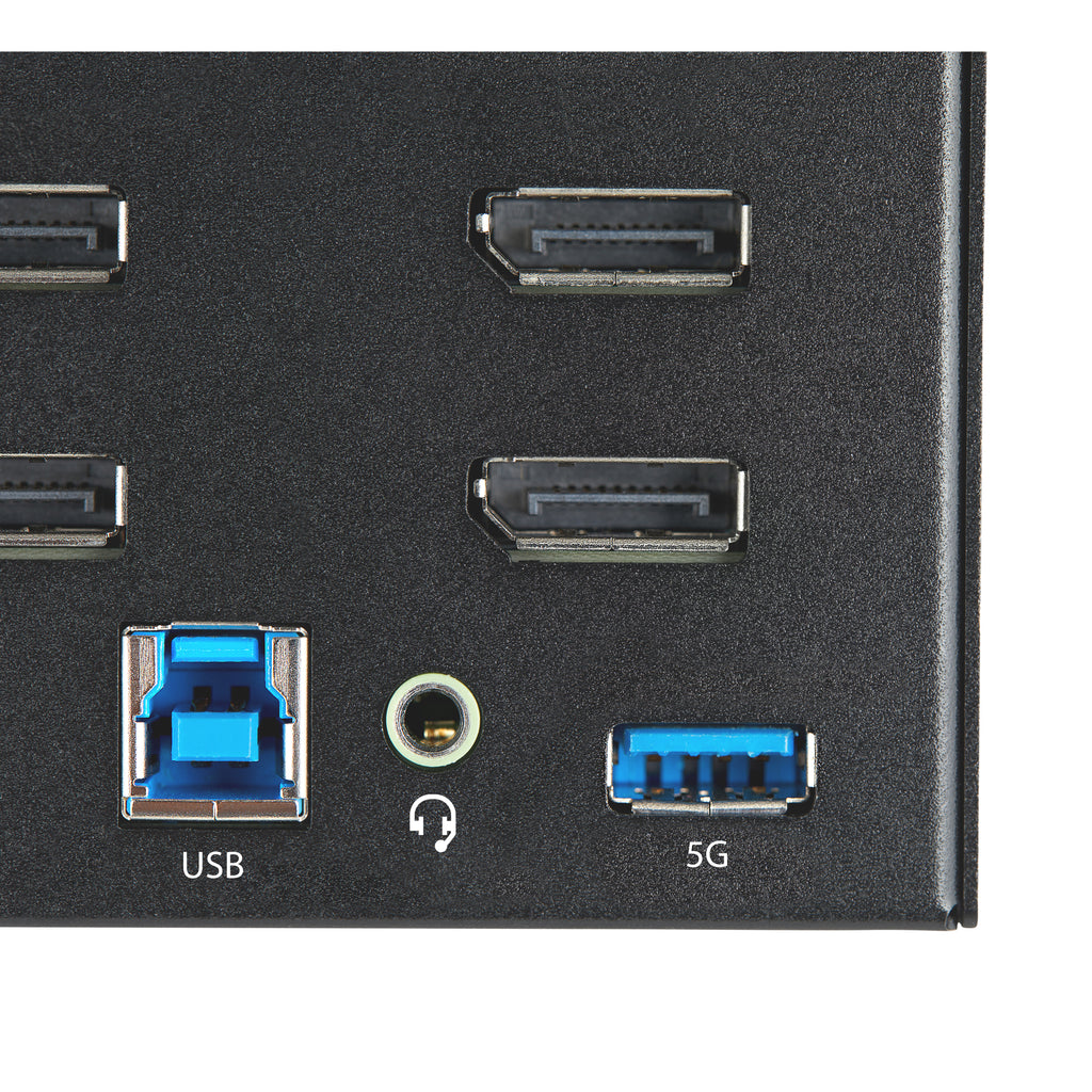 StarTech.com Switch KVM 2 Ports Quadruple Écran DisplayPort 4K 60Hz UHD HDR avec Hub USB 3.0