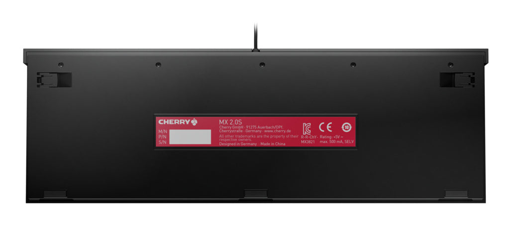 CHERRY MX 2.0S clavier Gaming USB QWERTZ Allemand Noir
