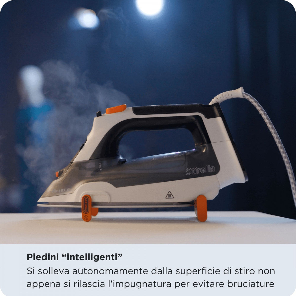 Ariete 6190/00 Fer à repasser à sec ou à vapeur Semelle céramique Ultraglide 2400 W Gris, Noir