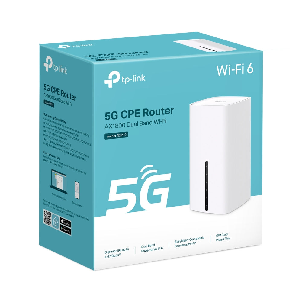 TP-Link Archer NX210 routeur sans fil Gigabit Ethernet Bi-bande (2,4 GHz / 5 GHz) 5G Blanc