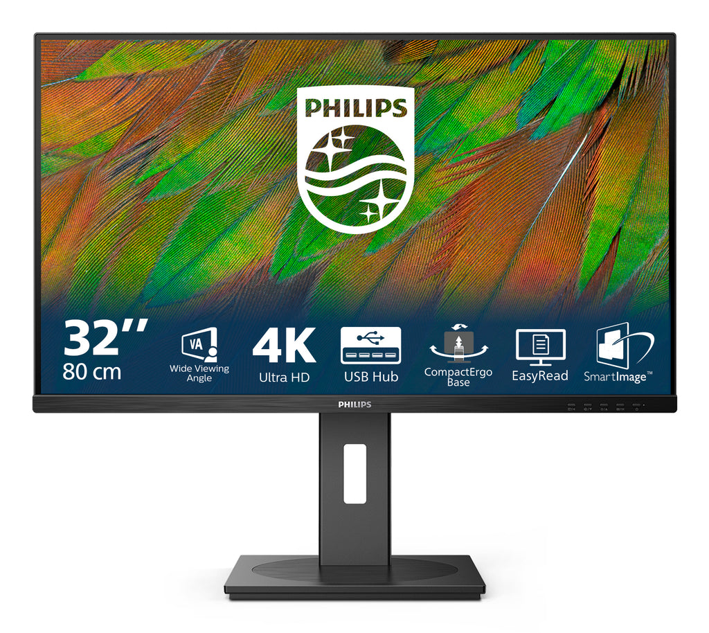 Philips 3000 series 32B1N3800/00 écran plat de PC 80 cm (31.5") 3840 x 2160 pixels 4K Ultra HD LCD Noir