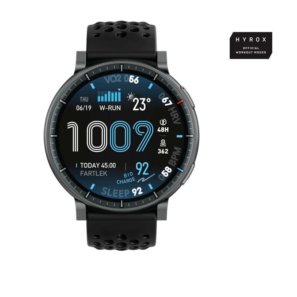Amazfit Active Max 3,81 cm (1.5") AMOLED Numérique 480 x 480 pixels Écran tactile Noir