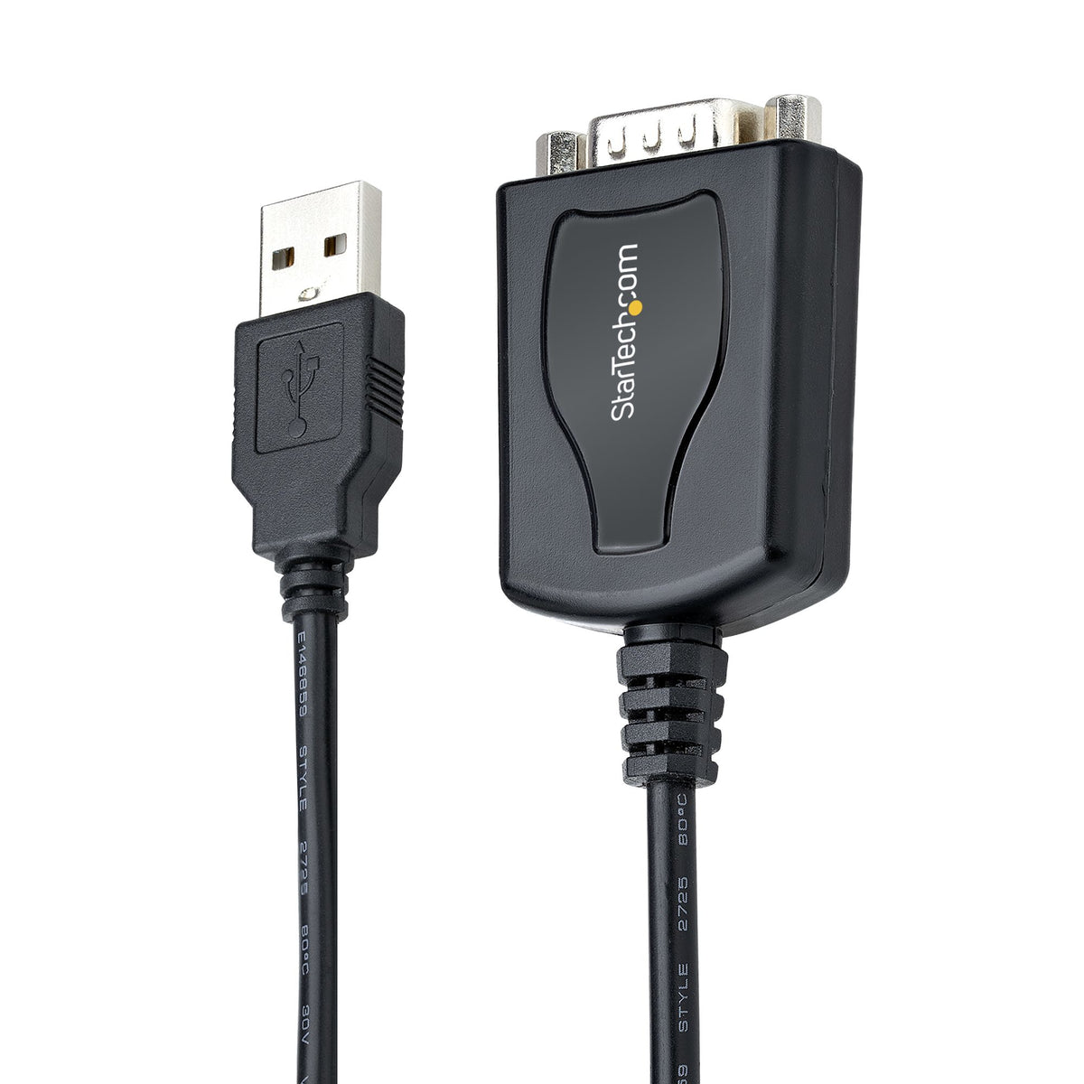 StarTech.com Adaptateur USB vers RS232 DB9 Mâle, 1m, Rétention du Port COM, Chipset Prolific