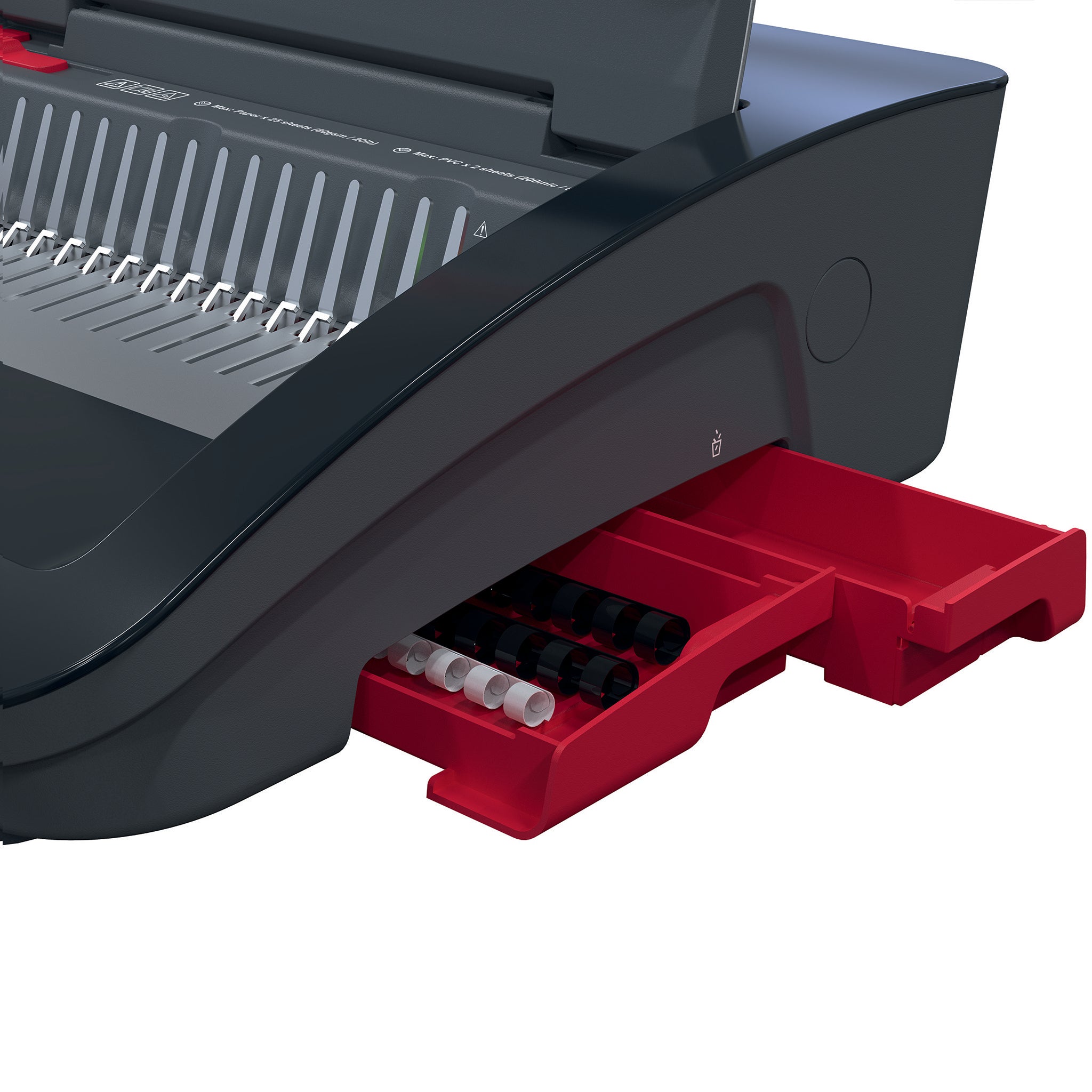GBC GBC CombBind CB25E Machine de reliure à peigne 390 feuilles Noir, Rouge