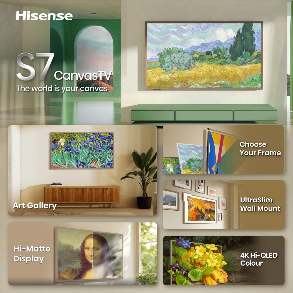 Hisense 65S7DS 165,1 cm (65") 4K Ultra HD Smart TV Wifi Noir