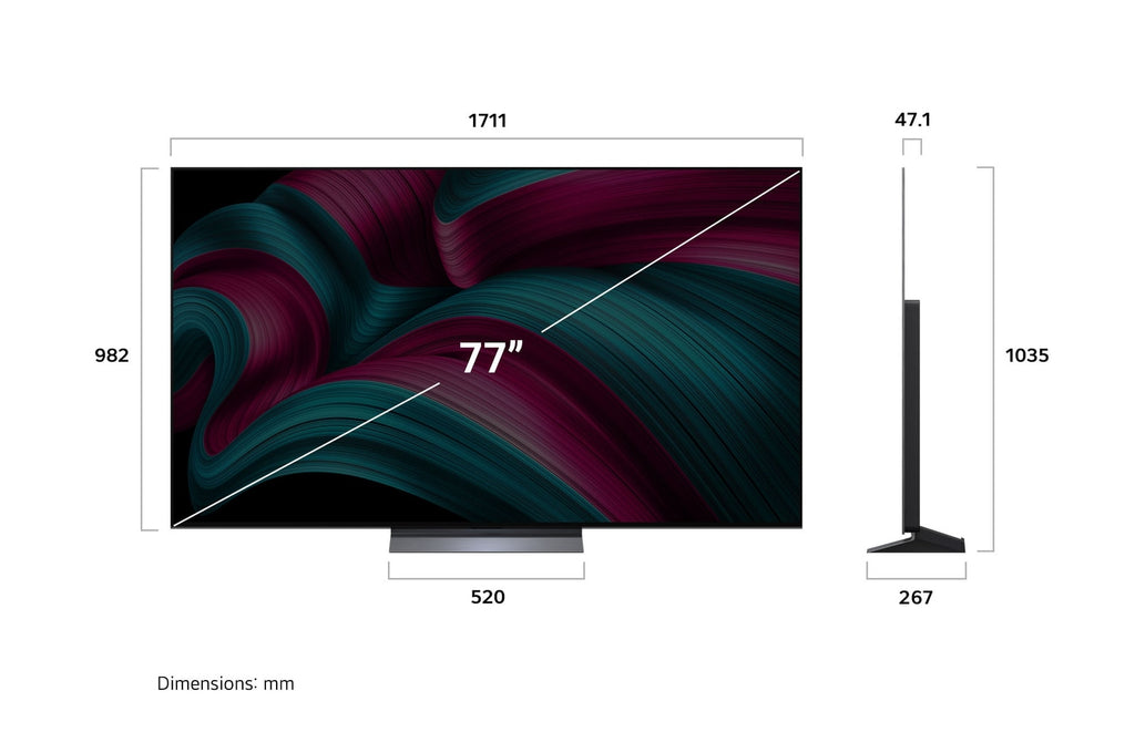 LG OLED77C58LA.AEU TV 195,6 cm (77") 4K Ultra HD Smart TV Wifi Noir