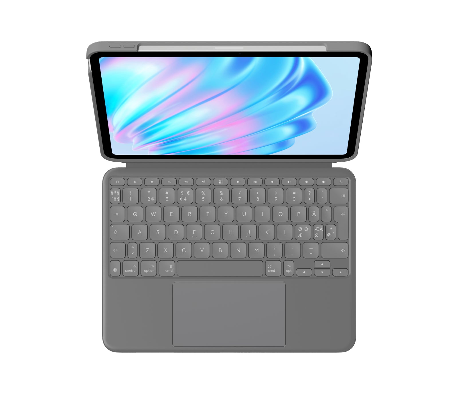 Logitech Combo Touch QWERTY Danés, Finlandés, Noruego, Sueco Smart Connector Gris