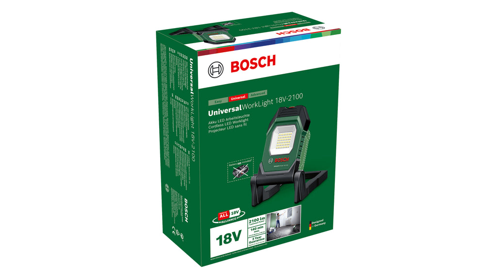 Bosch Bosch UniversalWorkLight 18V-2100 Noir, Vert