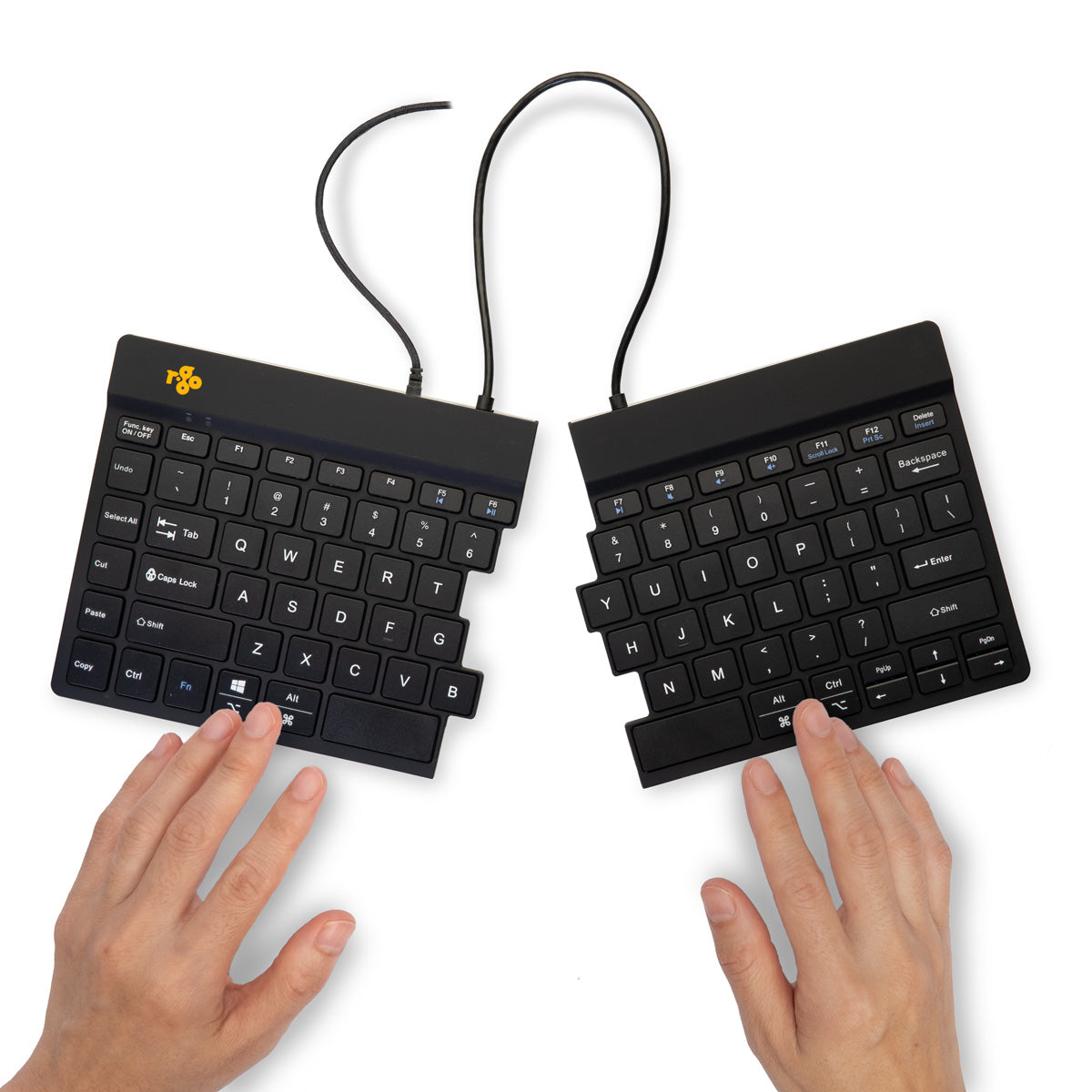 R-Go Tools Split Break v2 Clavier Ergonomique Divisé, QWERTY (US), Filaire, Noir