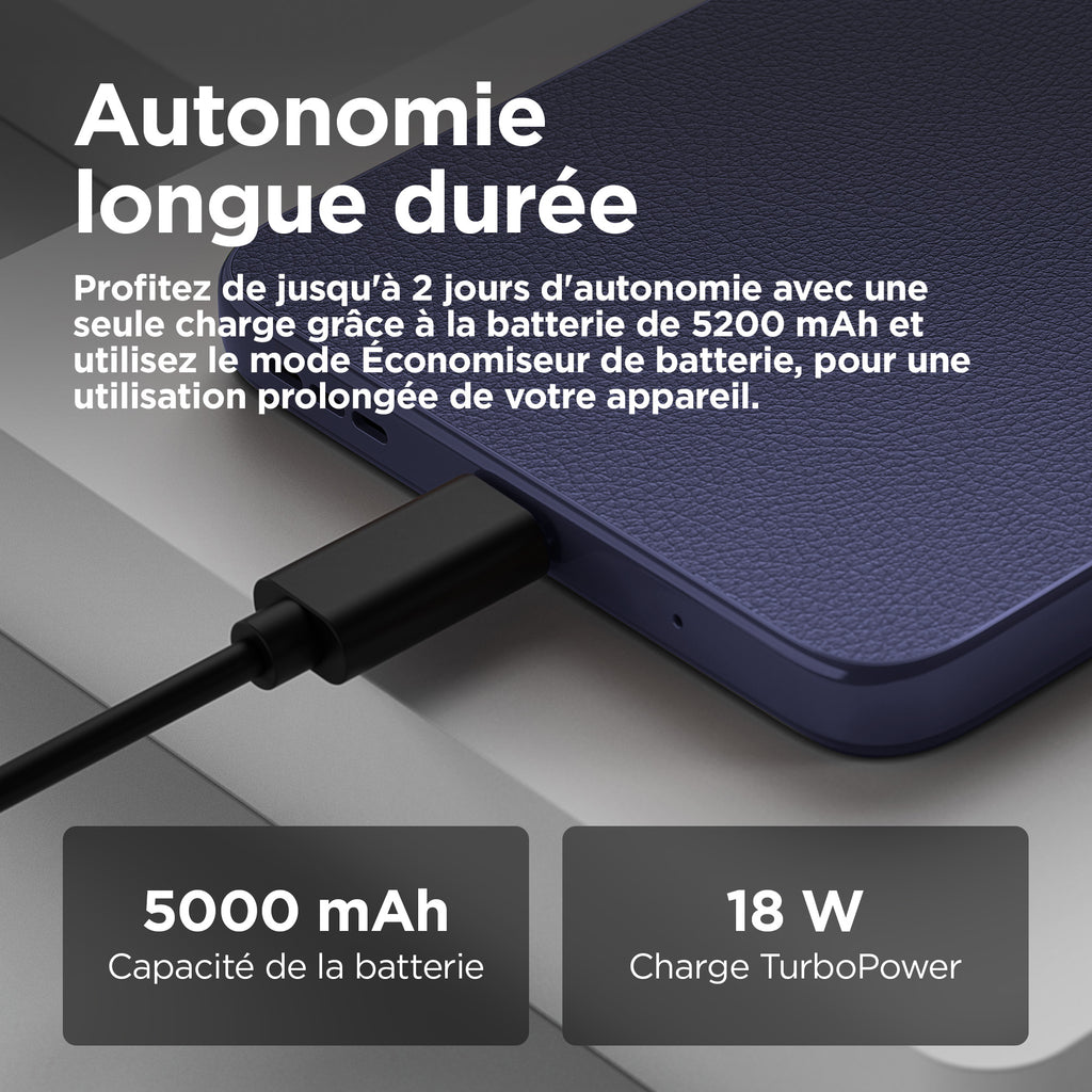 Motorola moto e15 16,9 cm (6.67") Double SIM Android 14 Go edition 4G USB Type-C 2 Go 64 Go 5200 mAh Lavande