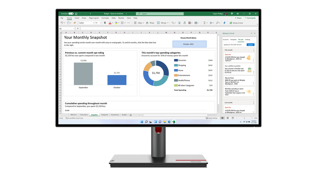 Lenovo ThinkVision P27h-30 écran plat de PC 68,6 cm (27") 2560 x 1440 pixels Quad HD LCD Noir