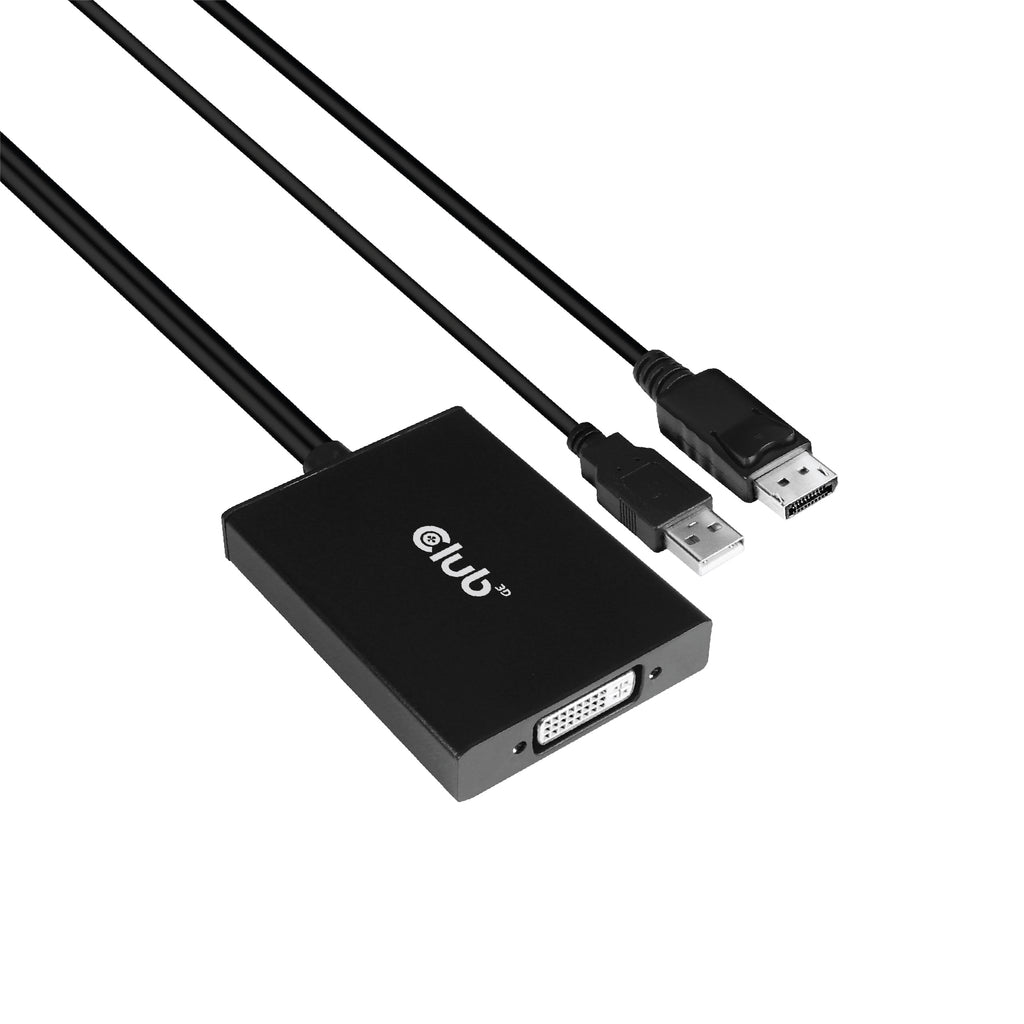 CLUB3D CAC-1010-A Câble Adaptateur DisplayPort vers DVI-D + USB, 0,6 m, Noir