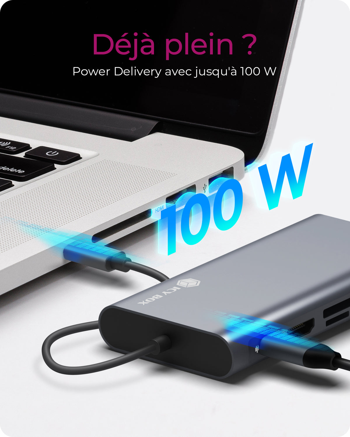 ICY BOX IB-DK4040-CPD Avec fil USB 3.2 Gen 1 (3.1 Gen 1) Type-C Anthracite, Noir - vue 8
