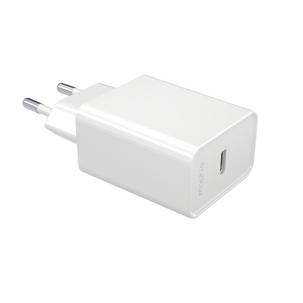 mophie essentials 20W USB-C PD wall adapter Universel Blanc Secteur Charge rapide Intérieure