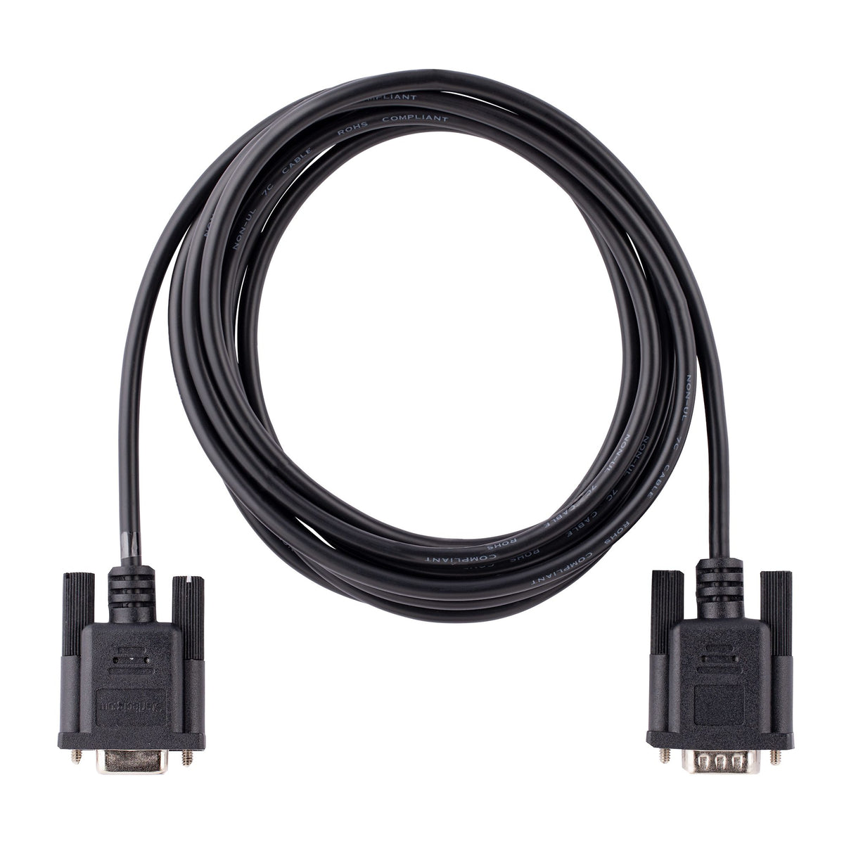 StarTech.com Câble Série RS232 Null Modem 3m DB9 Mâle Femelle, Blindage Al-Mylar, Noir