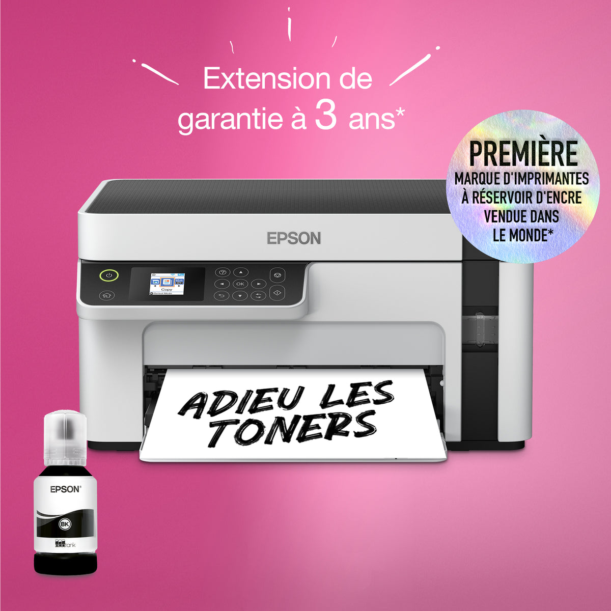 Epson EcoTank ET-M2120 Imprimante Jet d'encre A4, 1440 x 720 DPI, 32 ppm, Wifi