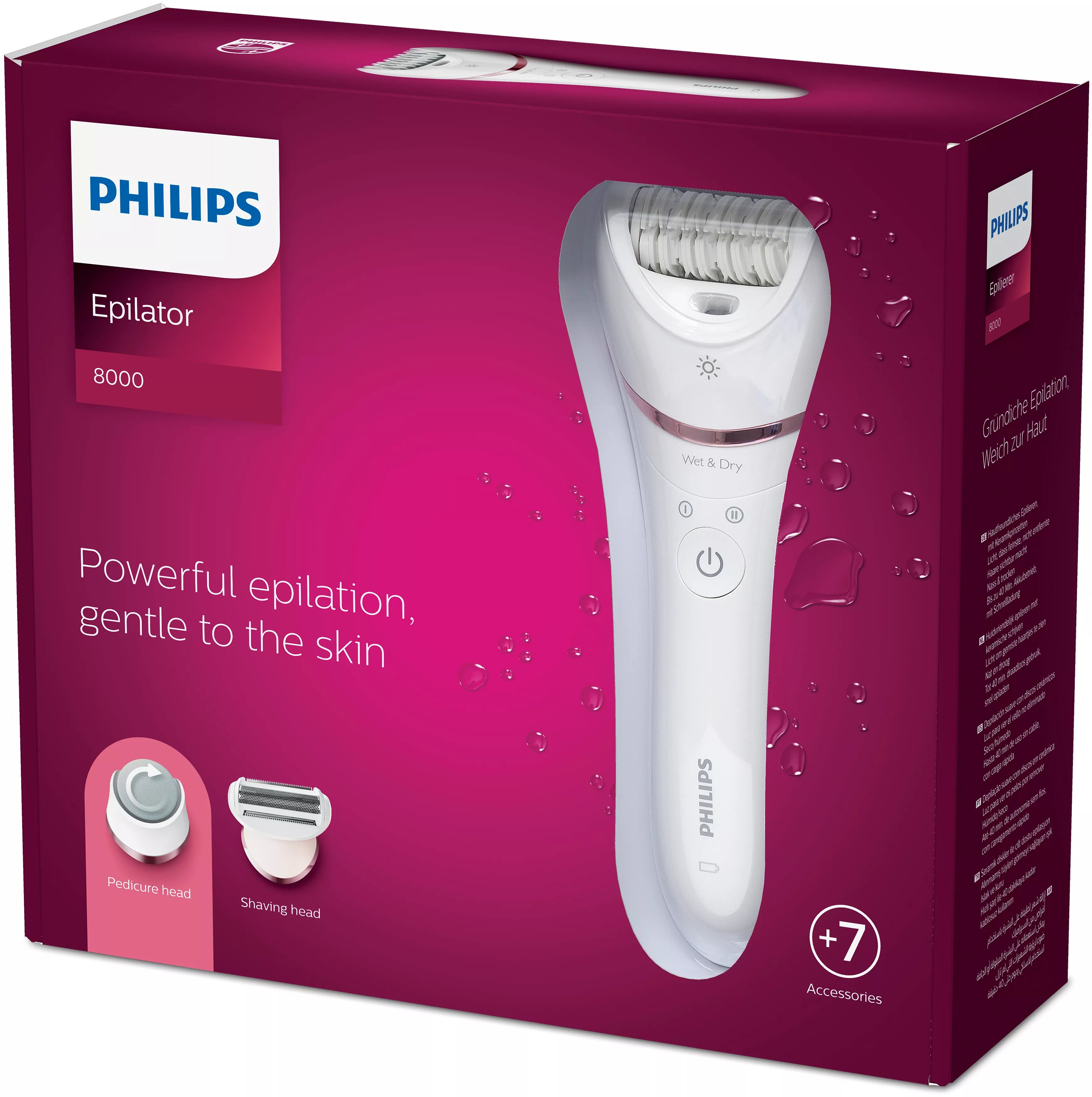 Philips 8000 series Epilator Series 8000 BRE730/10 Épilateur 100 % étanche