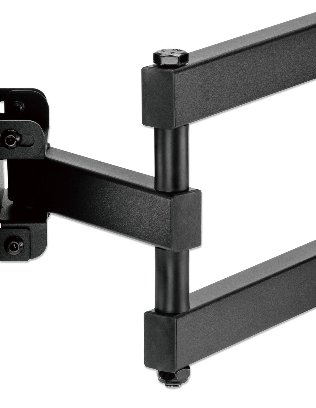 Manhattan Support Mural Articulé pour TV et Moniteurs 32" à 55", VESA 100x100 à 400x400 mm, Charge Max 35 kg, Noir