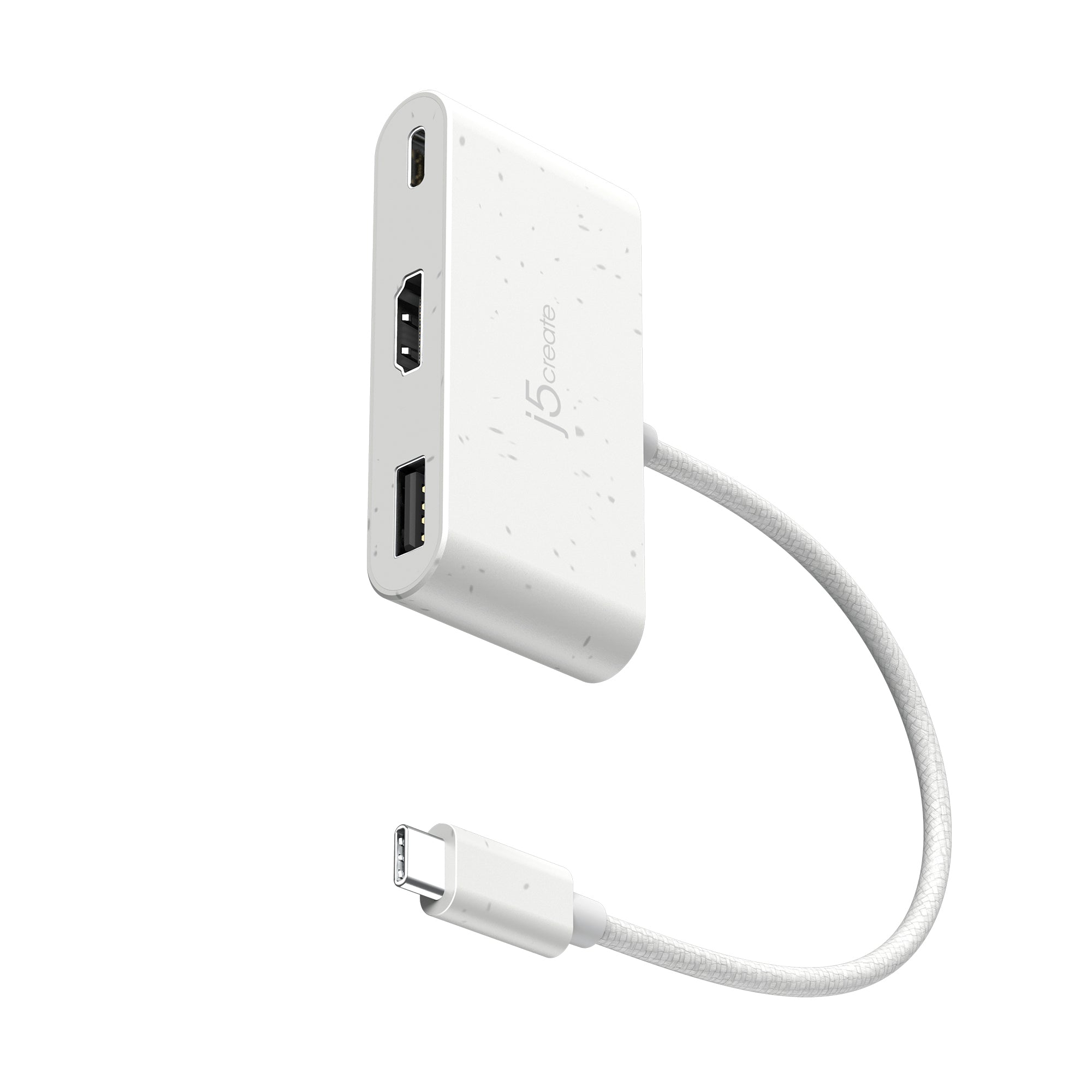 j5create JCA379EW-N USB-C® écologique vers HDMI™ et USB™ Type-A avec Power Delivery