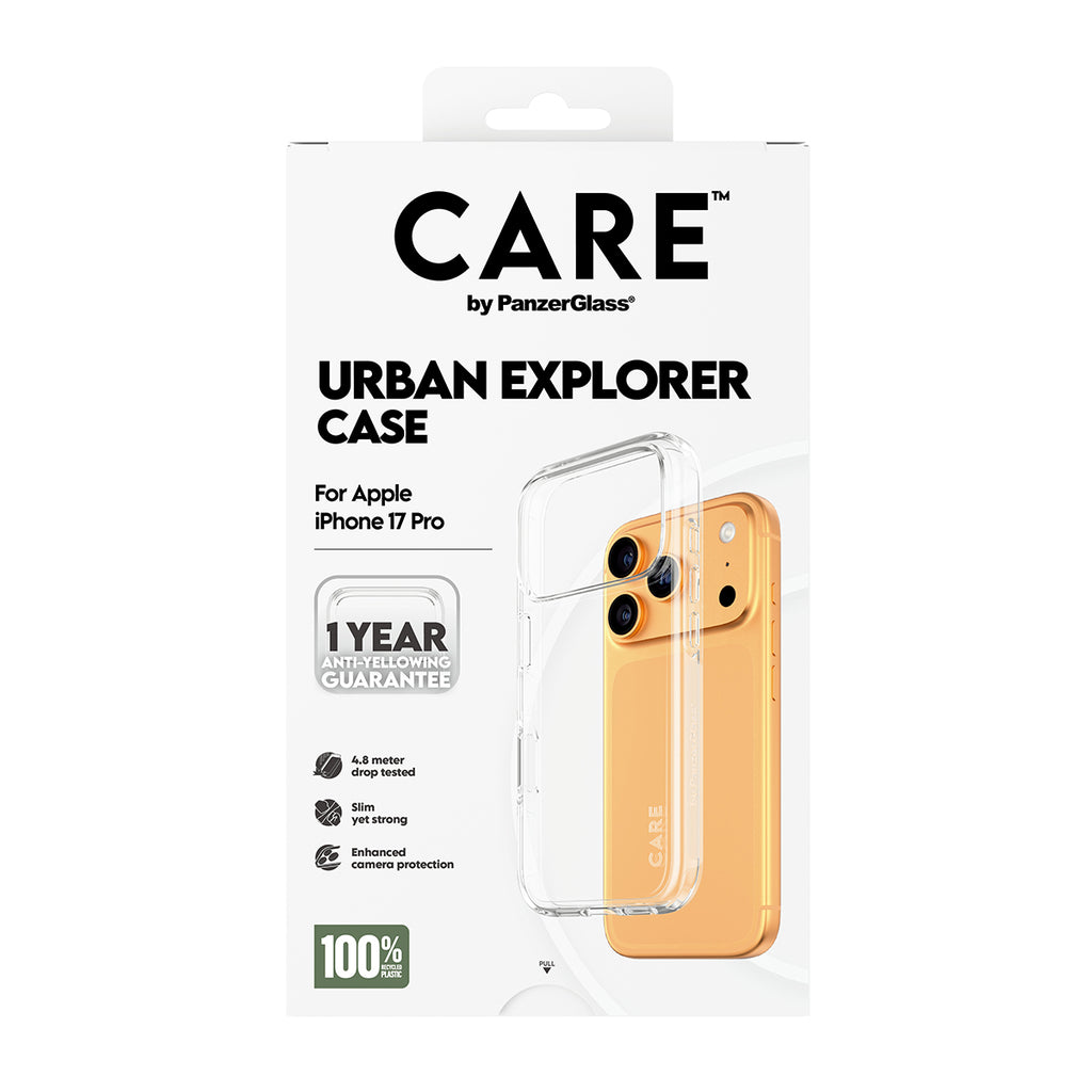 PanzerGlass CARE™ by ® Urban Explorer Case Transparent iPhone 17 Pro coque de protection pour téléphones portables Housse