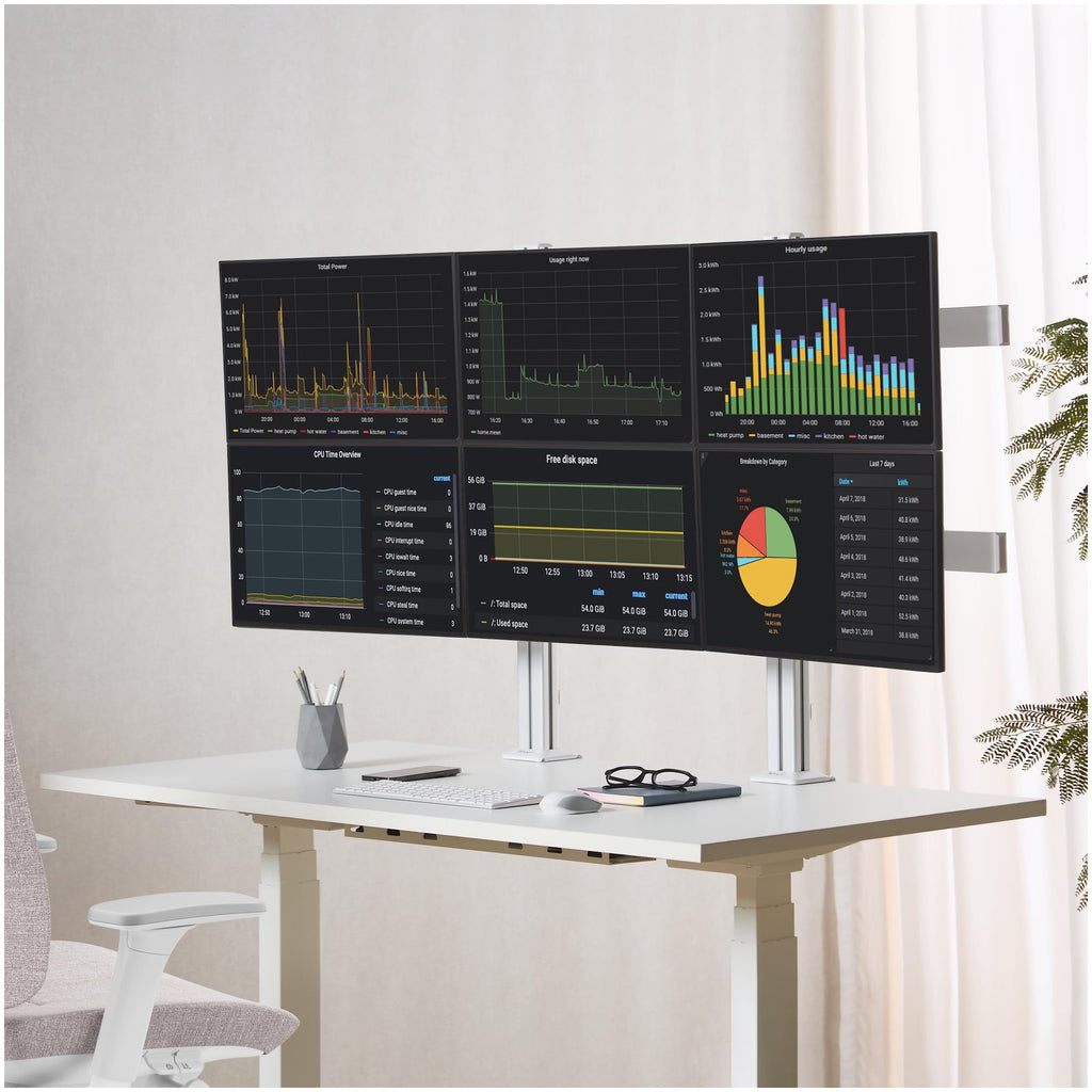 StarTech.com 6-MONITOR-ARM-A Support d'Écran Plat pour Bureau jusqu'à 32 pouces, Blanc
