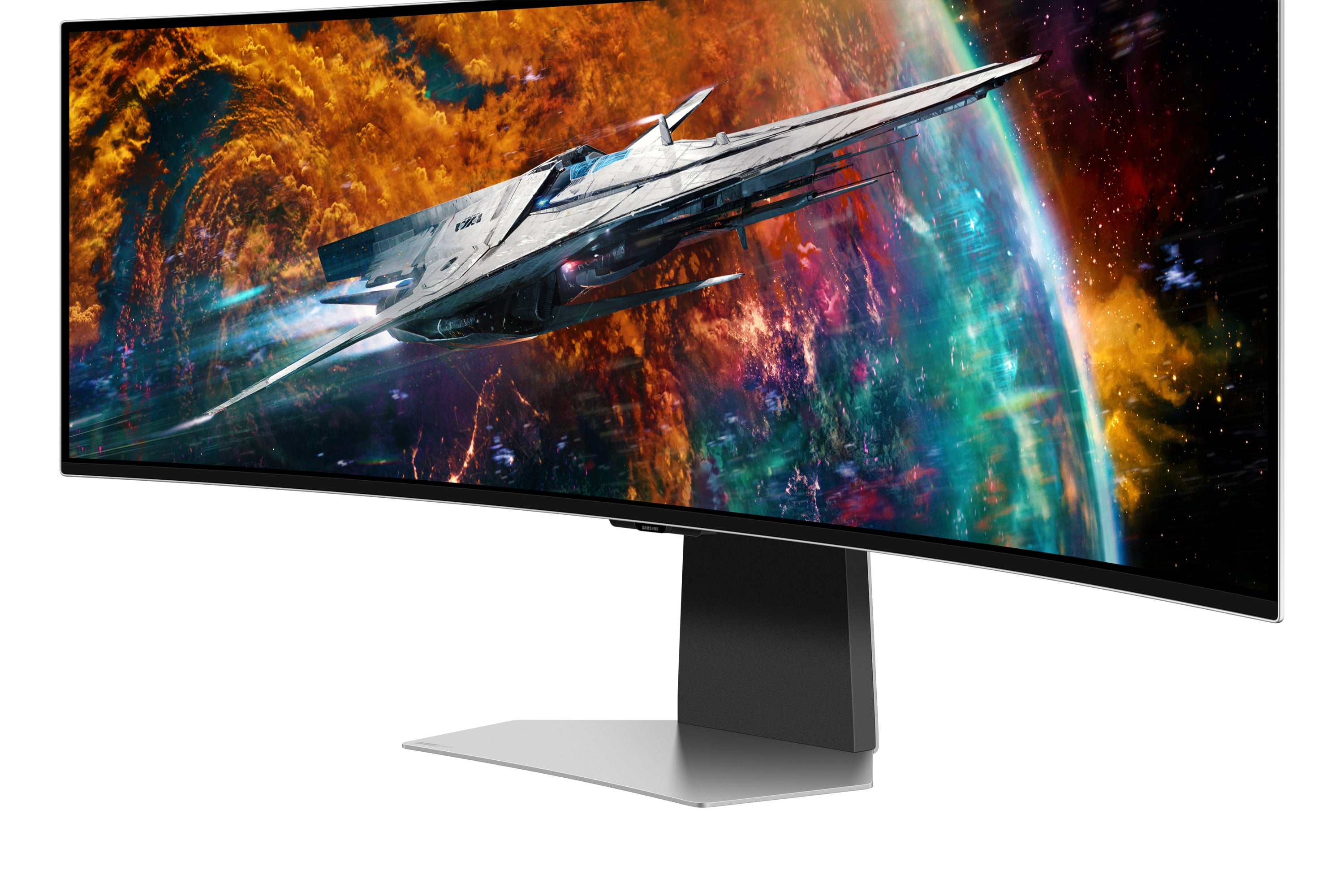Samsung Samsung G95SC écran plat de PC 124,5 cm (49") 5120 x 1440 pixels Dual QHD OLED Argent
