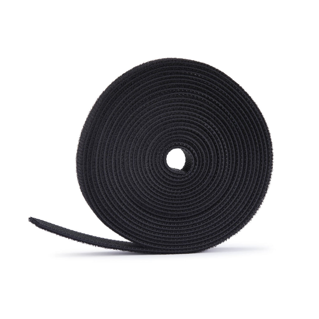 StarTech.com Rouleau de Bande Auto-Agrippante 22,8m x 1,27cm, Noir, Attaches de Câbles Réutilisables