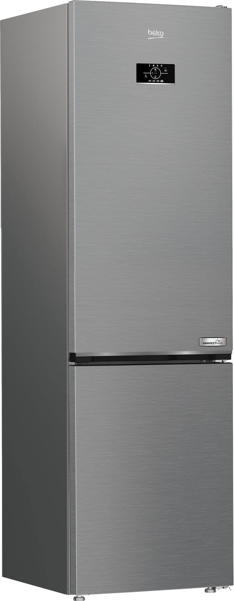 Beko B5RCNA406HXB1 Réfrigérateur Combiné Pose Libre 355 L, Métallique