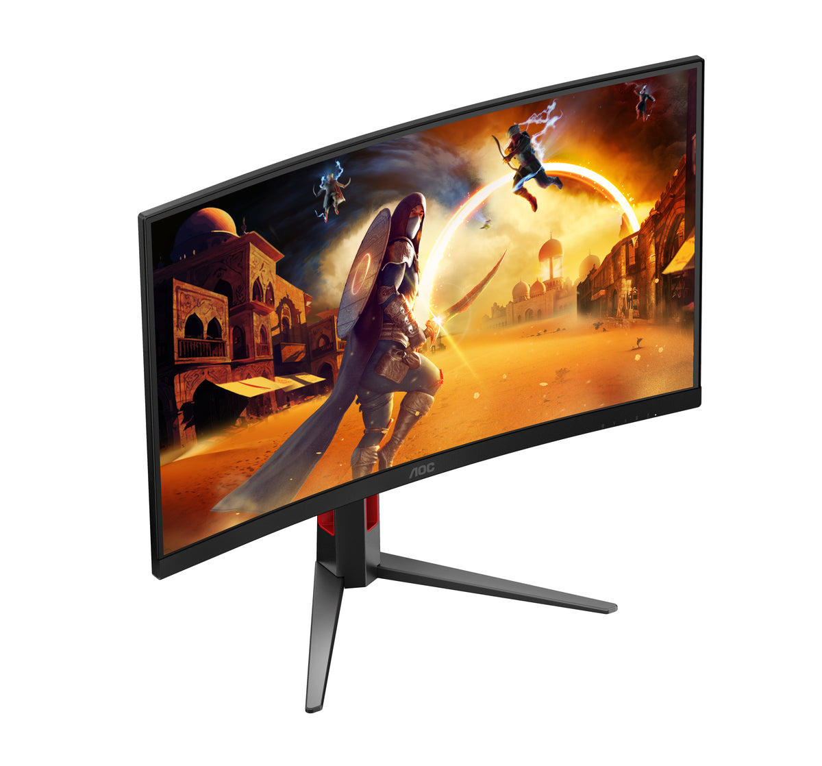 AOC G4 CQ27G4Z2P écran plat de PC 68,6 cm (27") 2560 x 1440 pixels Quad HD LCD Noir, Rouge