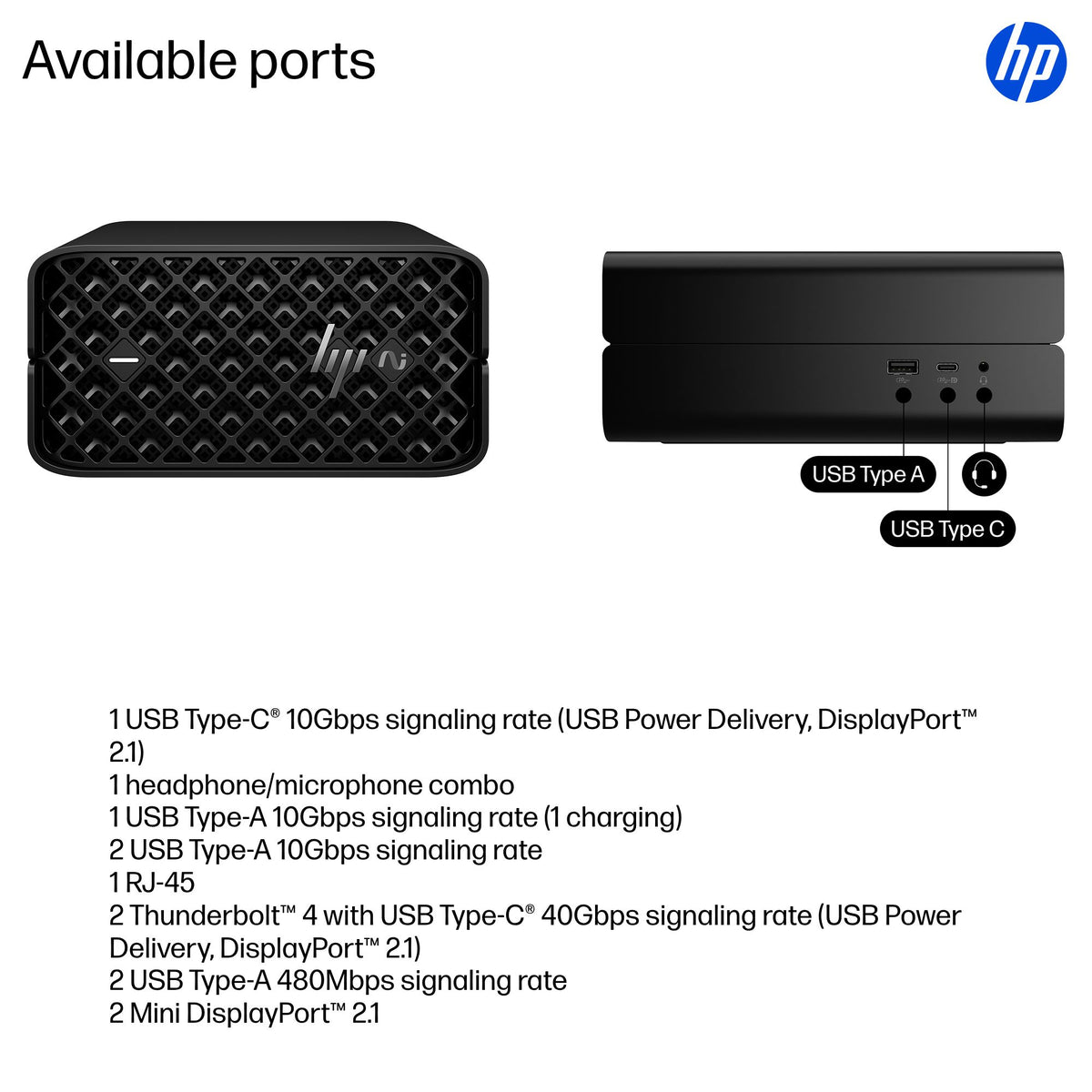 HP Workstation Z2 G1a Mini Ryzen AI Max+ Pro 395 64GB 2TB AMD Radeon 8060S Windows 11 Pro