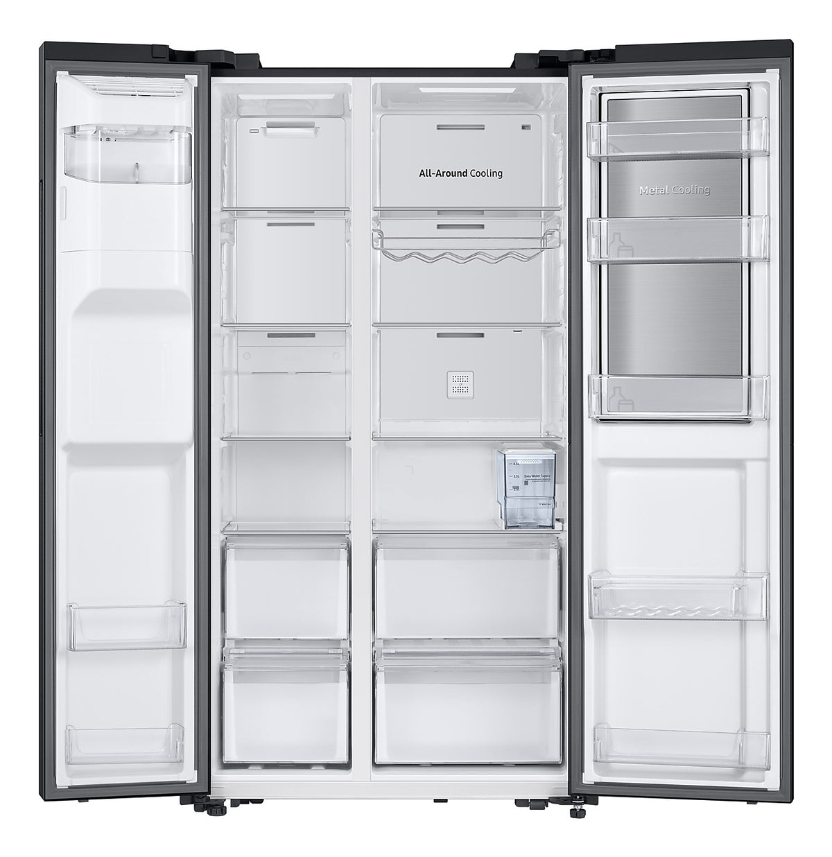 Samsung RH64DG53R3B1 Réfrigérateur Américain Pose Libre 628 L, Noir, Acier Inoxydable