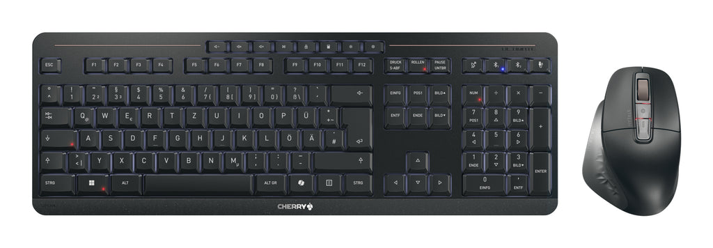 CHERRY Stream desktop ultimate clavier Souris incluse maison/bureau USB + RF Wireless + Bluetooth QWERTZ Allemand Noir