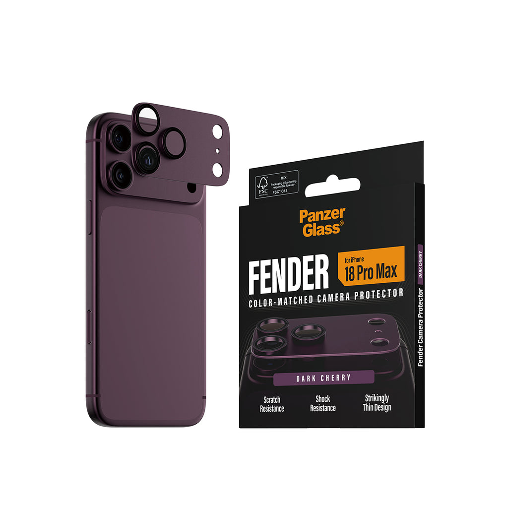 PanzerGlass ® Fender Camera Protector Dark Cherry iPhone 2026 Pro Max Protection d'écran transparent 1 pièce(s)