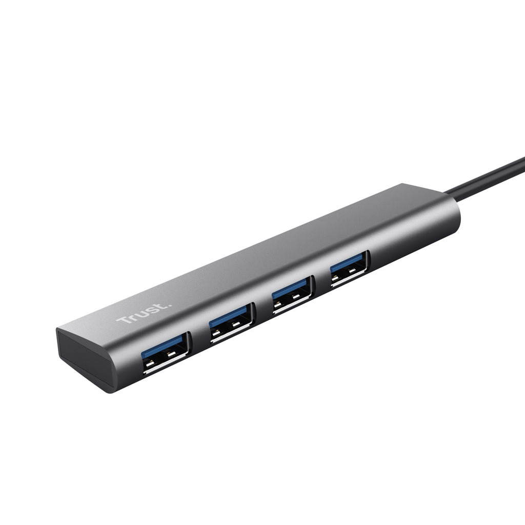 Trust Halyx Hub USB 3.2 Gen 1 Type-A 5 Mbit/s Gris