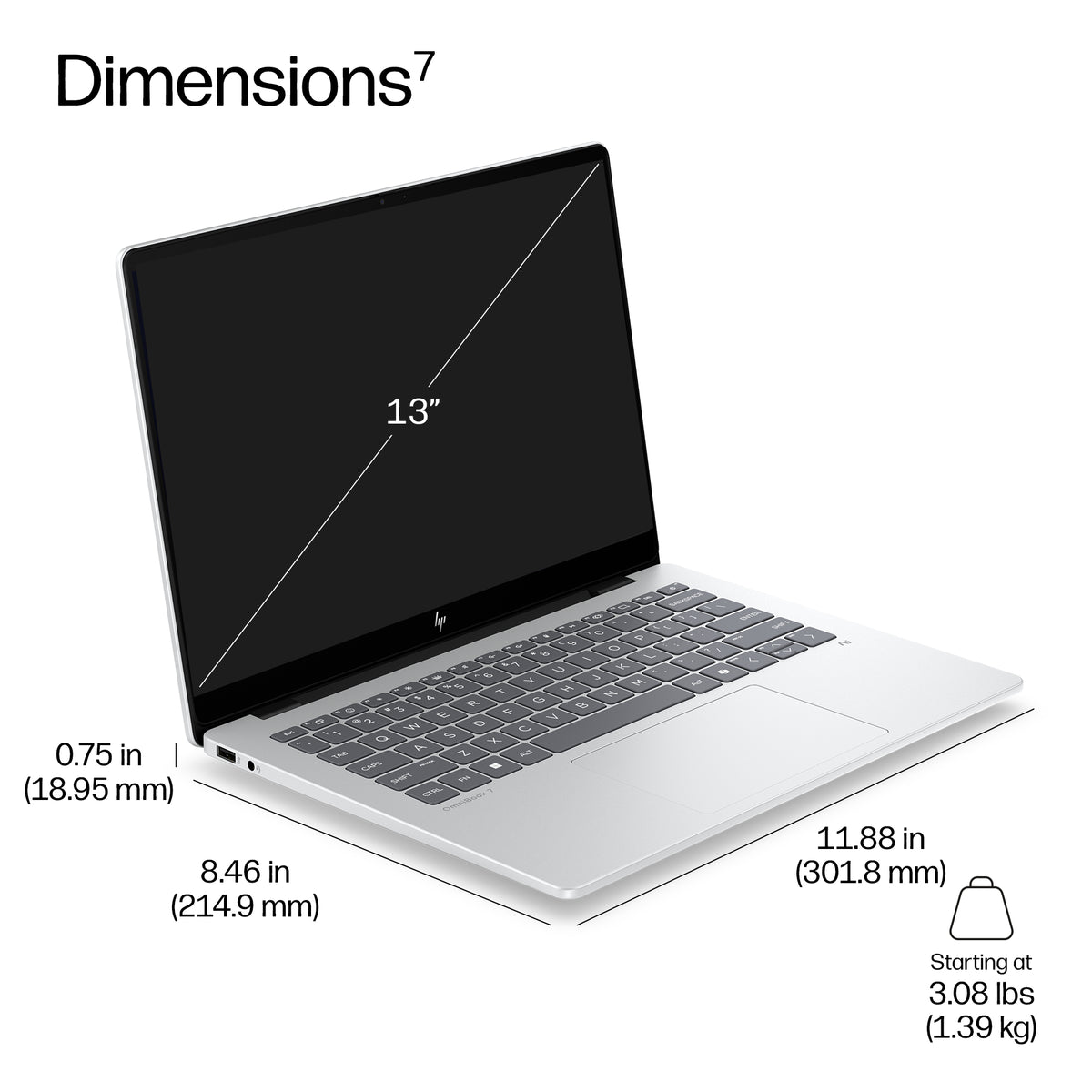 HP EliteBook 8 G2i 13 AI, Intel Core Ultra 5 325, 13", 16GB RAM, 512GB SSD, LTE 5G, Windows 11 Pro