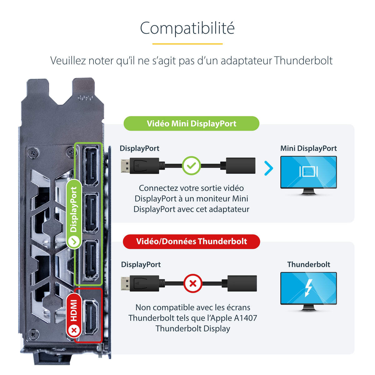 StarTech.com Câble DisplayPort vers Mini DisplayPort 15 cm - Vidéo UHD 4K x 2K - Câble Adaptateur DP Mâle vers Mini DisplayPort Femelle - Câble de Rallonge pour Ordinateur DP vers Moniteur mDP 1.2 - vue 6