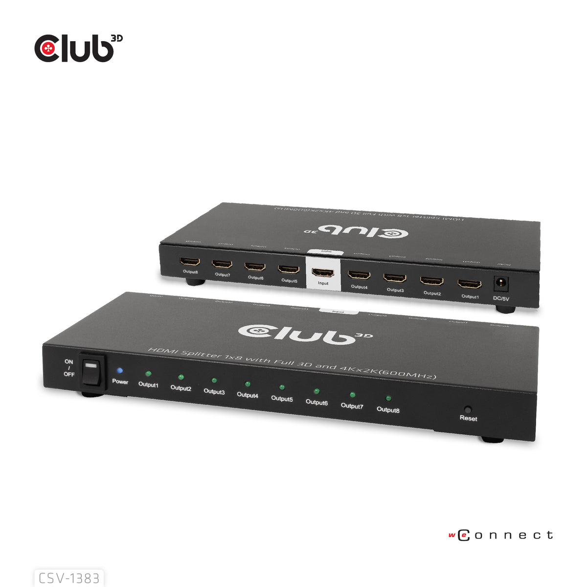 CLUB3D CSV-1383 Répartiteur Vidéo HDMI vers 8x HDMI 4K Ultra HD