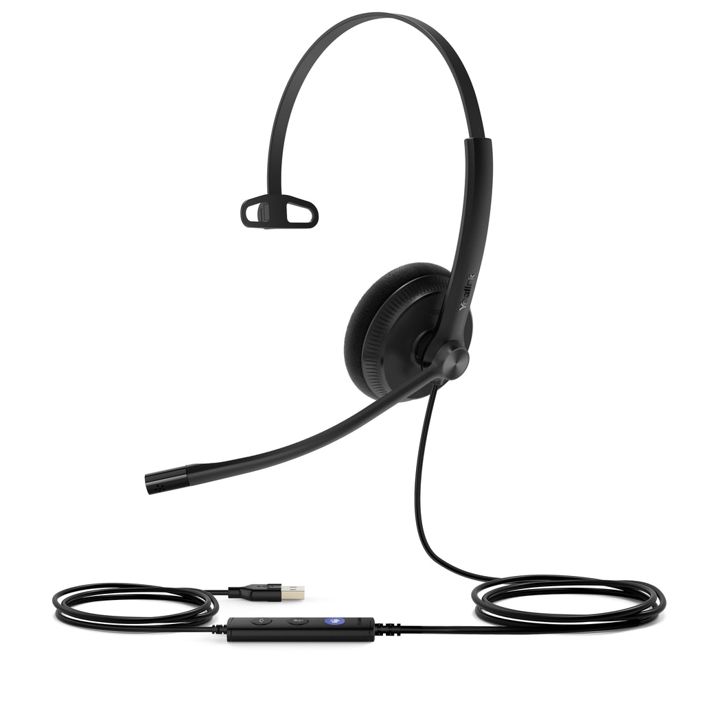 Yealink UH34 Lite Mono Teams Casque Avec fil Arceau Bureau/Centre d'appels USB Type-A Noir