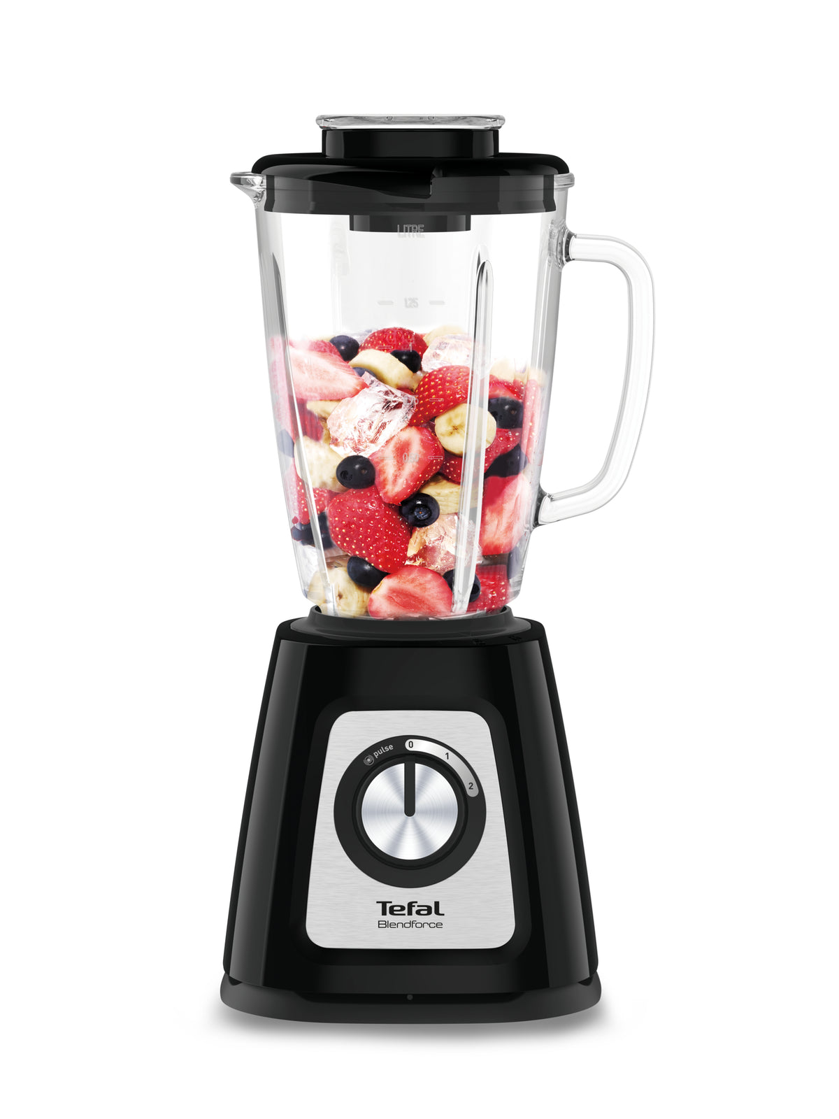 Tefal BlendForce II BL4358 1,25 L Mélangeur de table 800 W Noir, Acier brossé