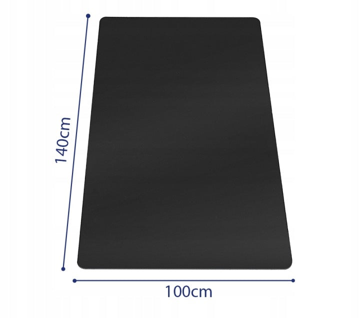 PODKŁADKA MATA OCHRONNA POD FOTEL KRZESŁO BIUROWE CZARNA 140x100 cm 0.5 mm