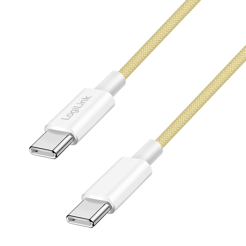 LogiLink CU0349 câble USB USB 2.0 1 m USB C 0,48 Gbit/s 60 W Jaune