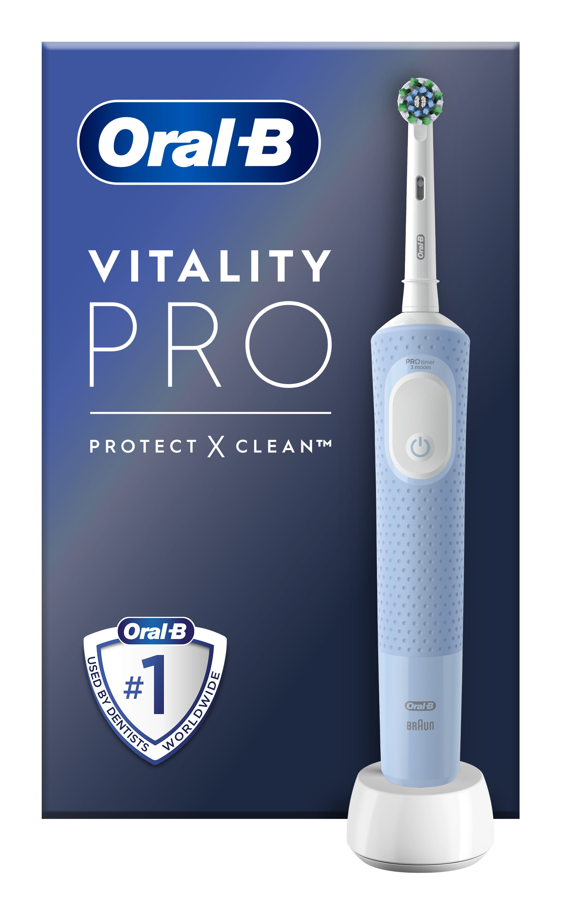 Oral-B Vitality Pro Adulte Brosse à dents rotative oscillante Gris, Blanc